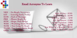 Email Acrononmys 