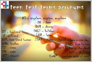 teen text terms acronmys 