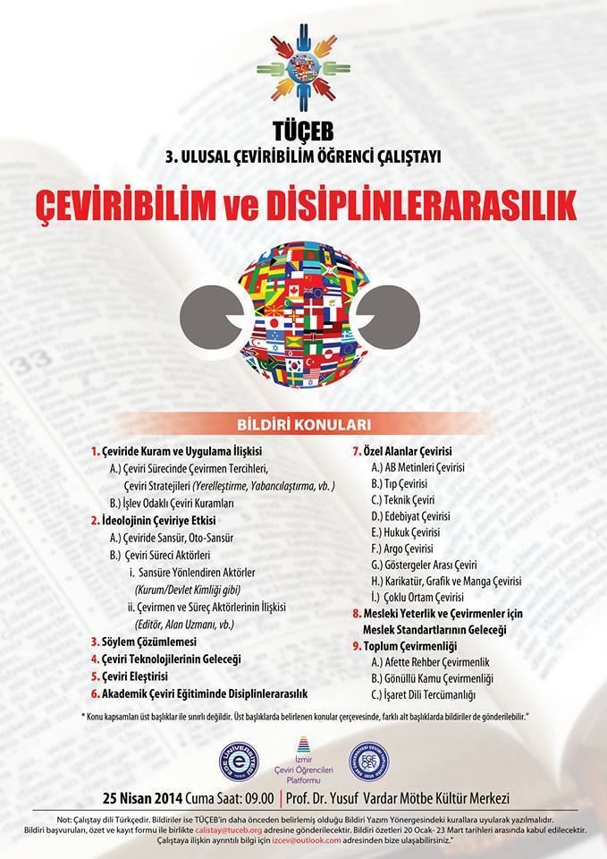 3.TÜÇEB Ulusal Çeviribilim Öğrenci Çalıştayı