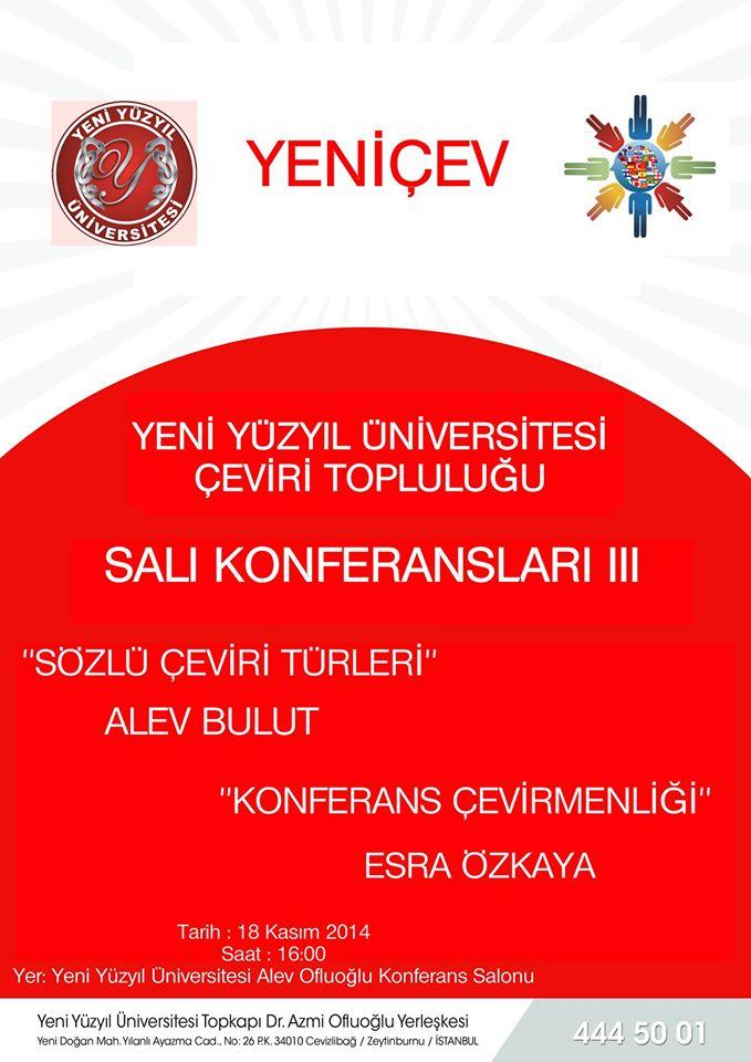 Yeniçev Salı Konferansları Devam Ediyor