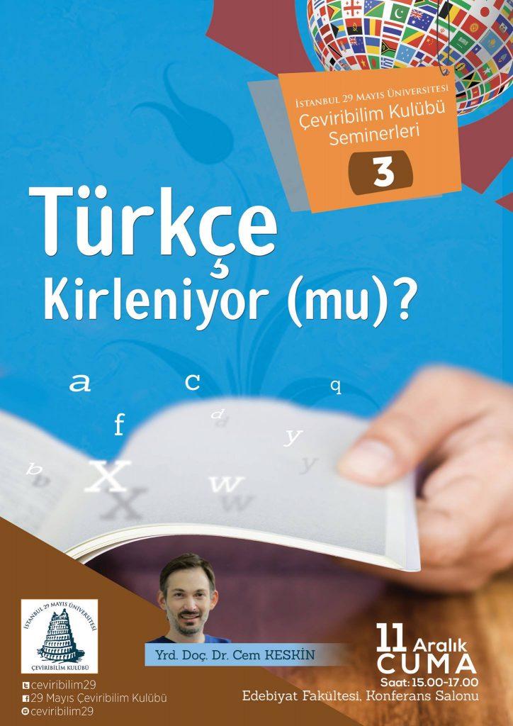 29 Mayıs Üniversitesi Çeviri Kulübü Seminerlerinin Üçüncüsü Düzenlenecek