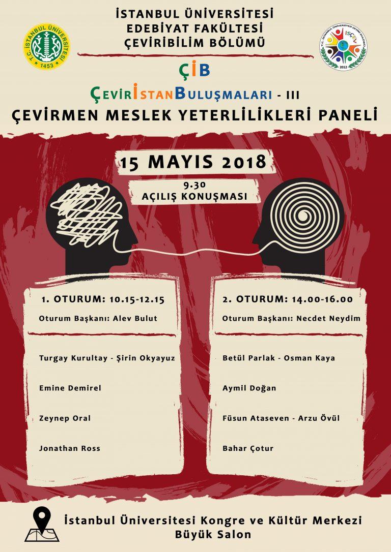 İstanbul Üniversitesi: Çevirİstanbul Buluşmaları III – Çevirmen Meslek Yeterlilikleri Paneli