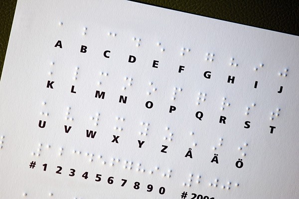 Kabartma Yazı Braille Alfabesi